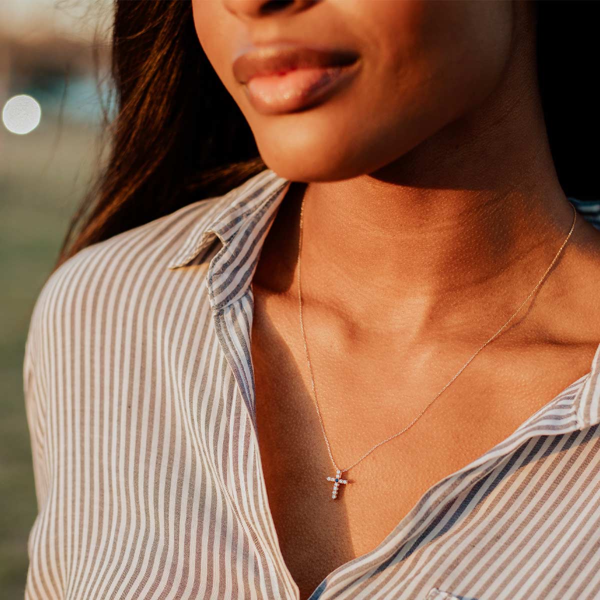 Heart of Mary Diamond and Sapphire Necklace - Image 2