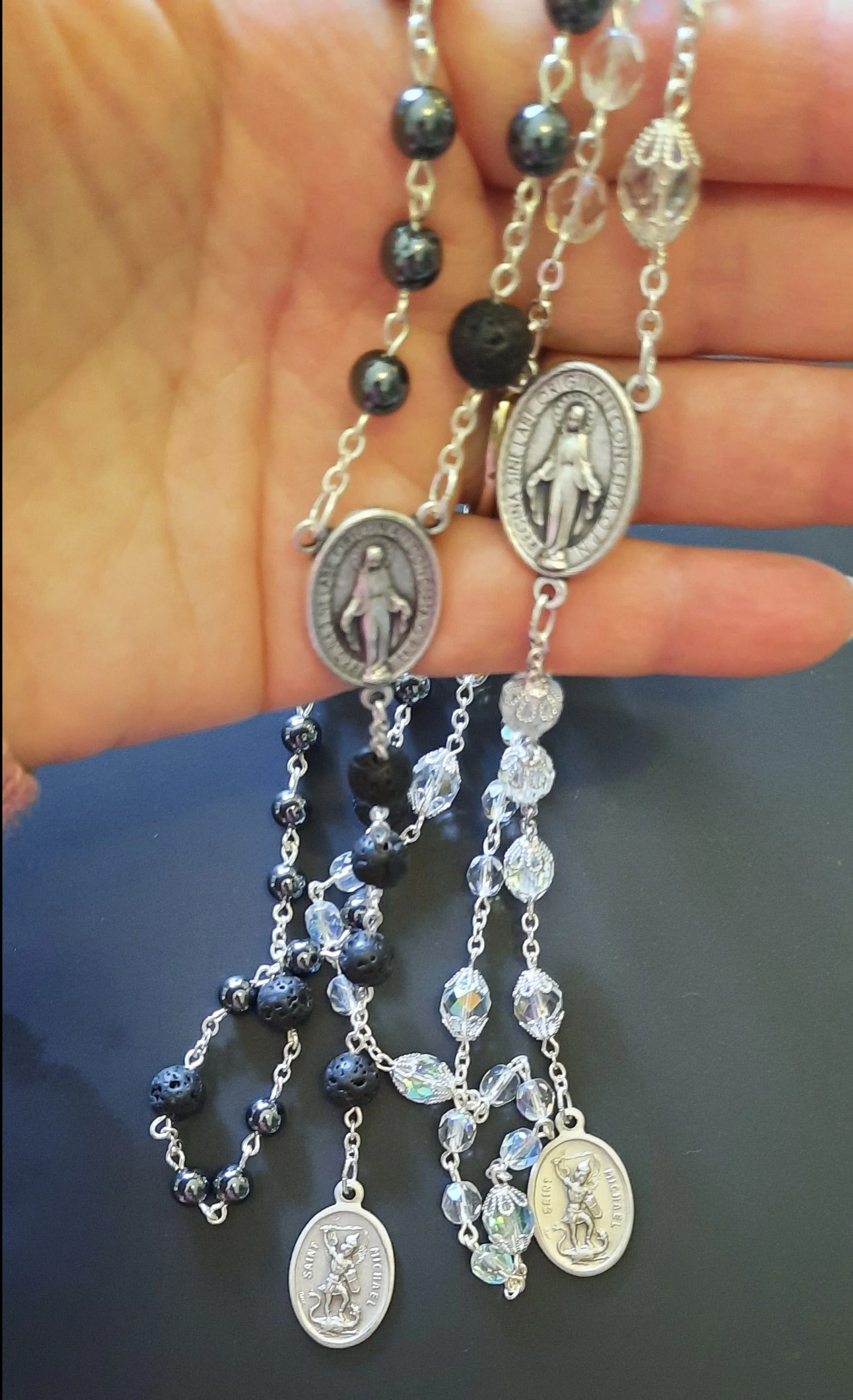 hematite St. Michael chaplet - Image 2