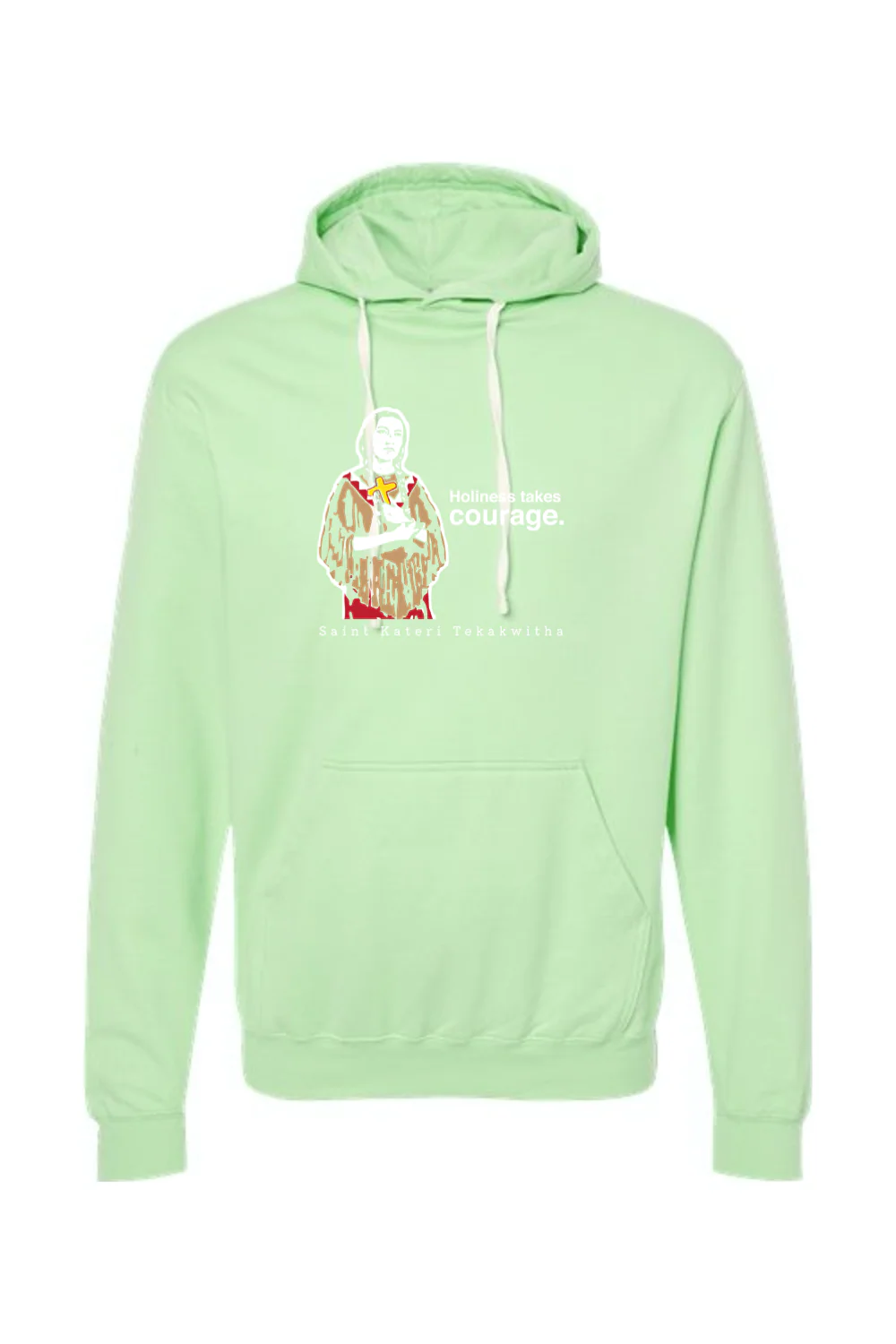 Holiness Takes Courage - St. Kateri Tekakwitha Hoodie Sweatshirt - Image 10