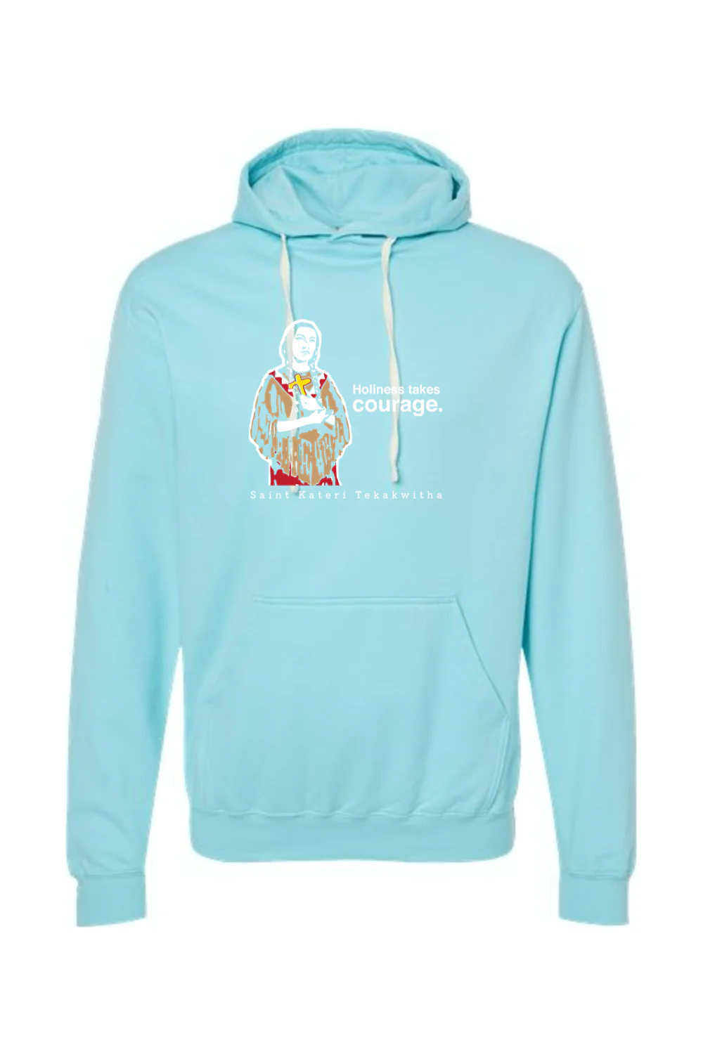 Holiness Takes Courage - St. Kateri Tekakwitha Hoodie Sweatshirt - Image 11