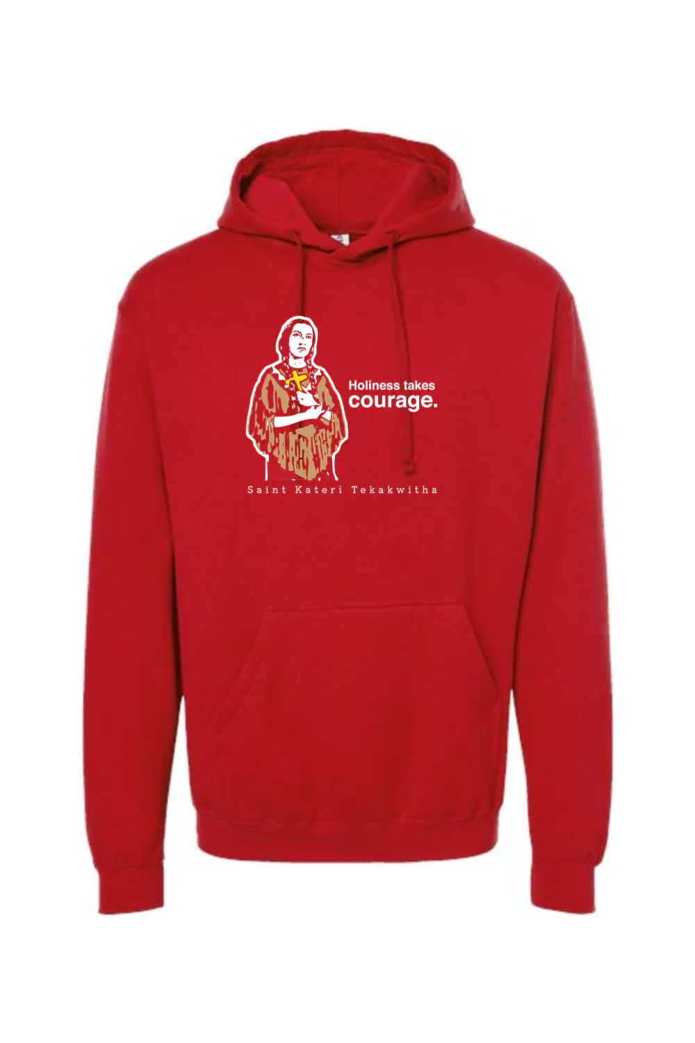 Holiness Takes Courage - St. Kateri Tekakwitha Hoodie Sweatshirt - Image 12
