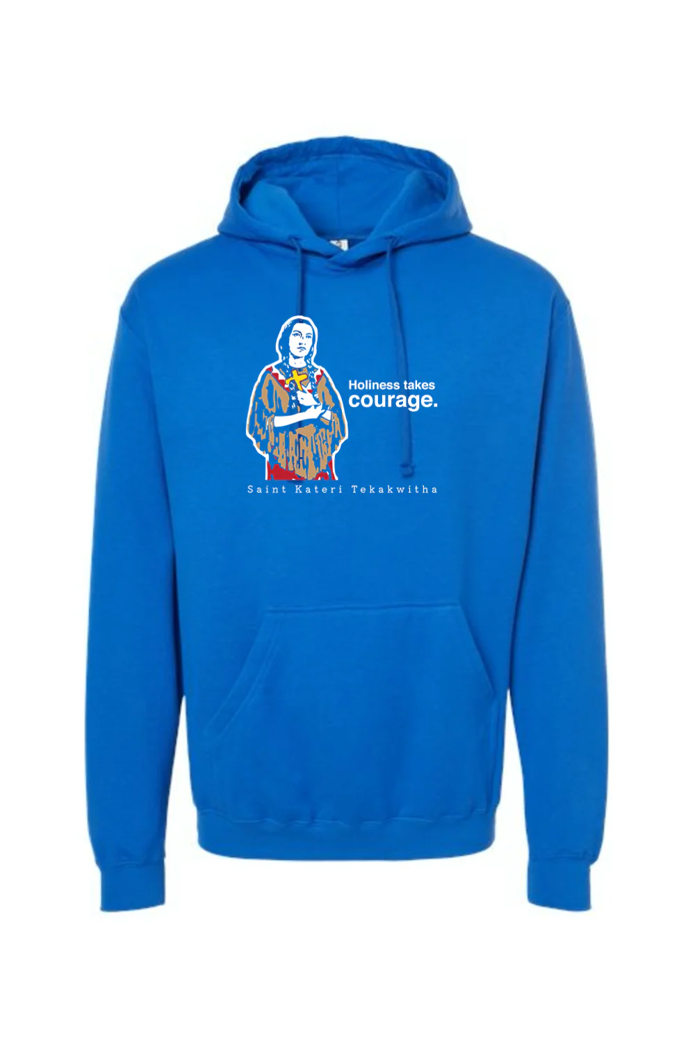 Holiness Takes Courage - St. Kateri Tekakwitha Hoodie Sweatshirt - Image 13