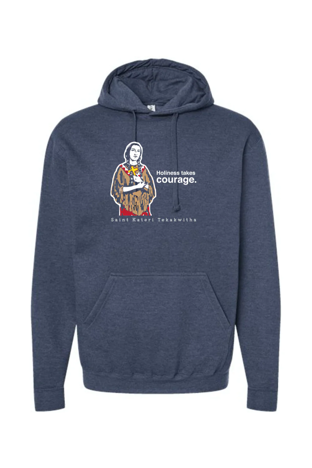 Holiness Takes Courage - St. Kateri Tekakwitha Hoodie Sweatshirt - Image 5