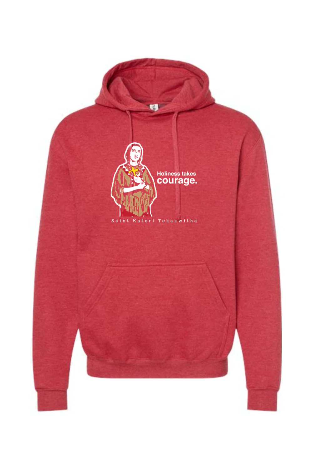 Holiness Takes Courage - St. Kateri Tekakwitha Hoodie Sweatshirt - Image 8