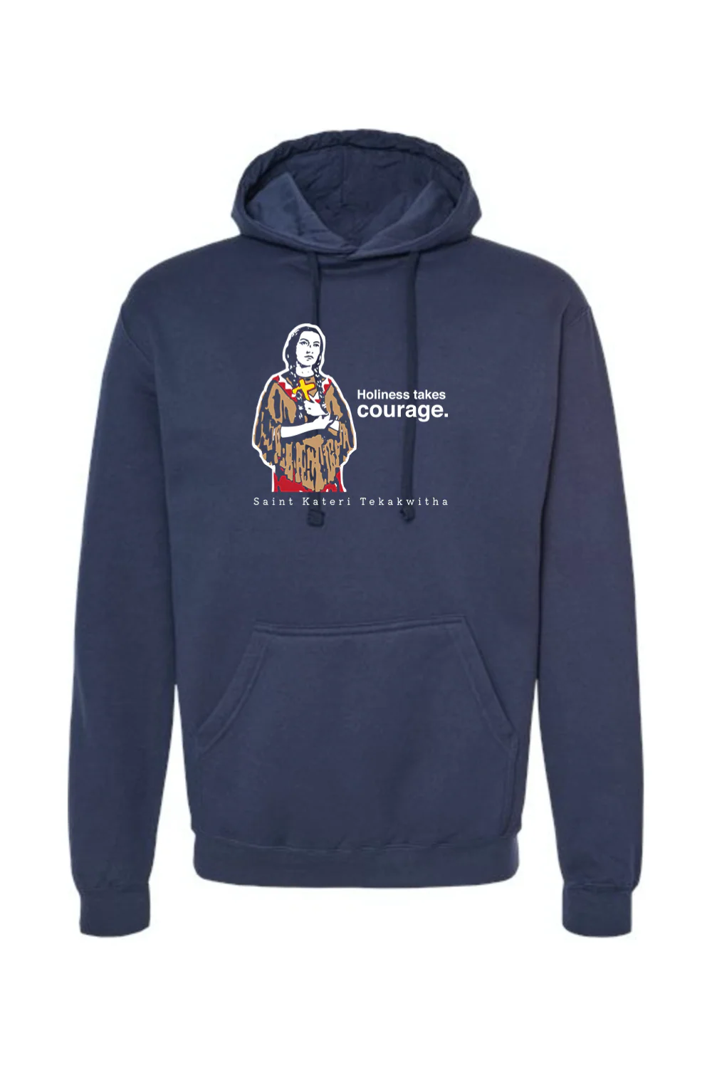 Holiness Takes Courage - St. Kateri Tekakwitha Hoodie Sweatshirt - Image 9