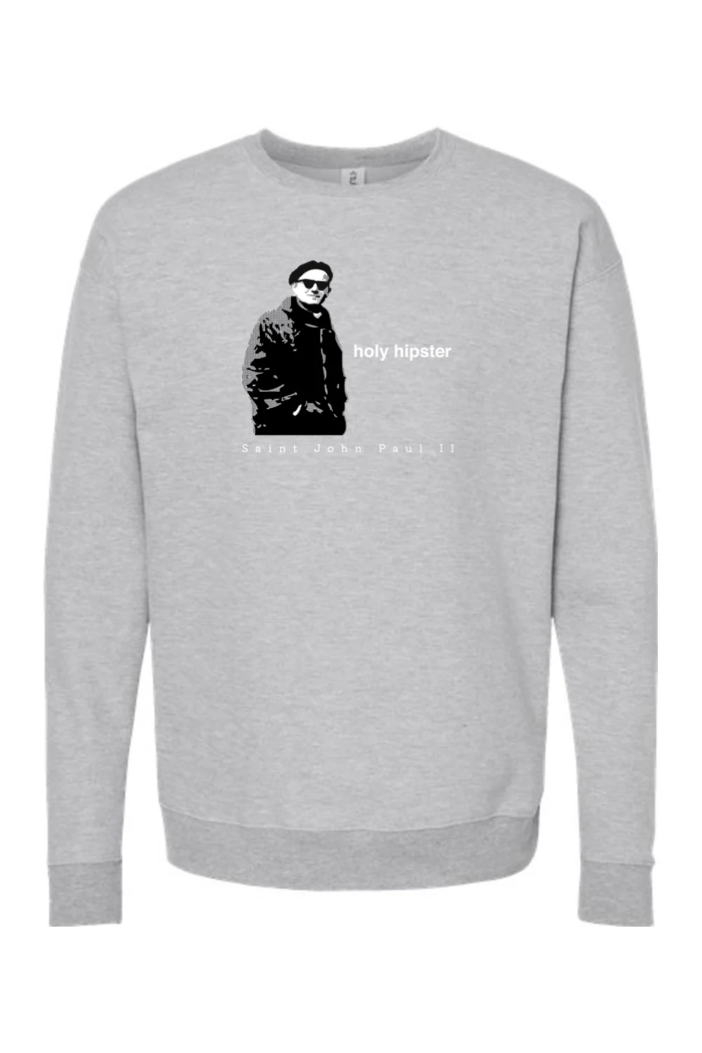 Holy Hipster - St John Paul II Crewneck Sweatshirt - Image 3