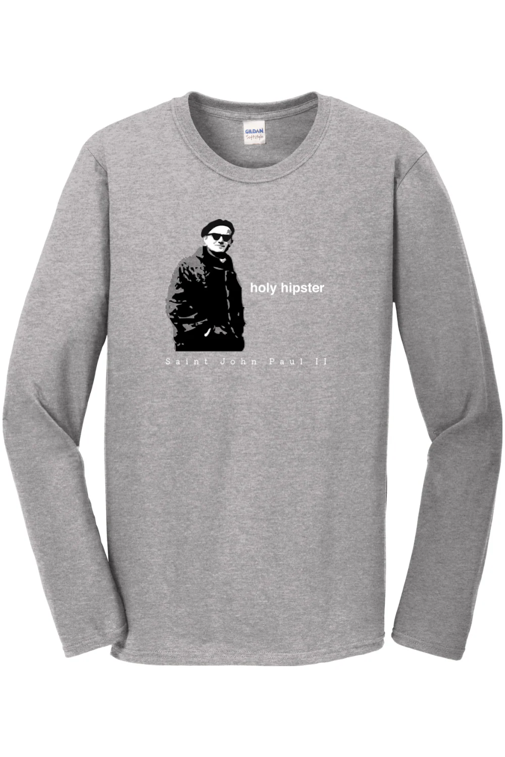 Holy Hipster - St John Paul II Long Sleeve - Image 2