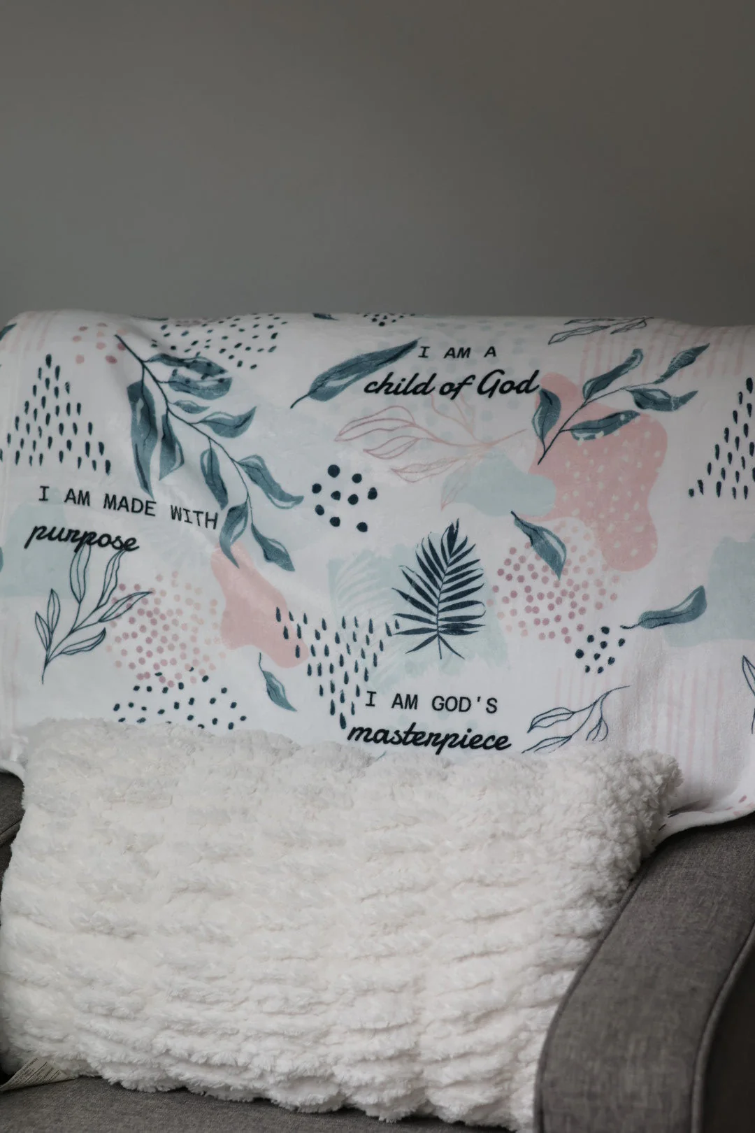 I Am Bible Verse Plush Blanket - Image 4