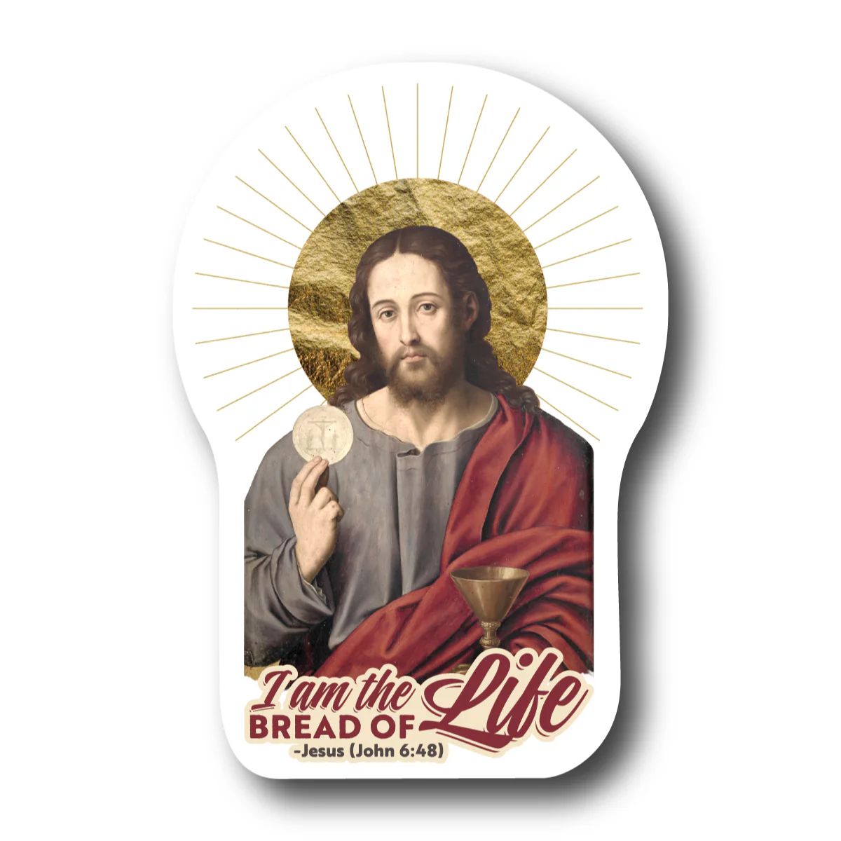 I am the Bread of Life, Jesus - John 6:48 Sticker - Image 2