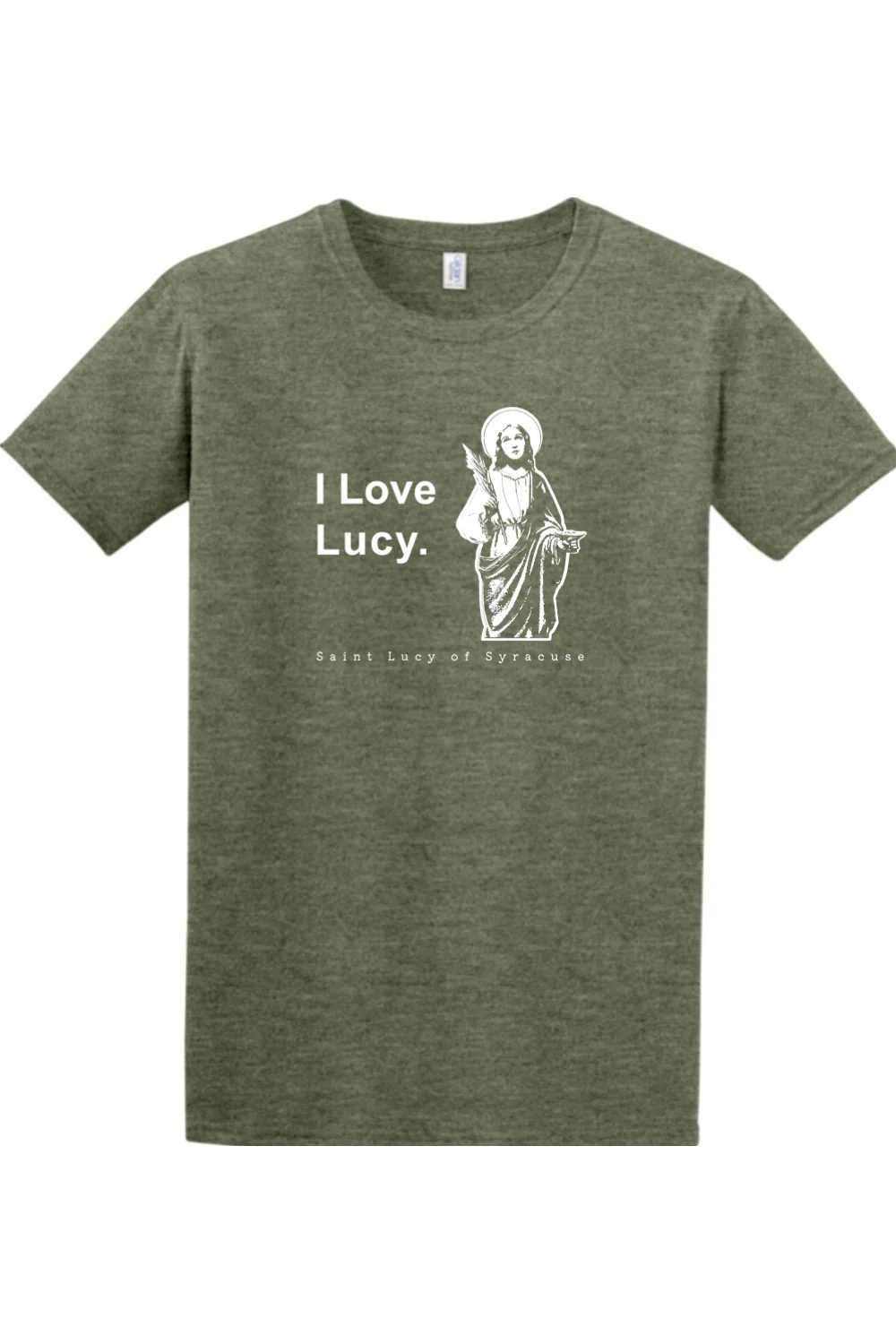 I Love Lucy - St Lucy of Syracuse Adult T-Shirt - Image 3