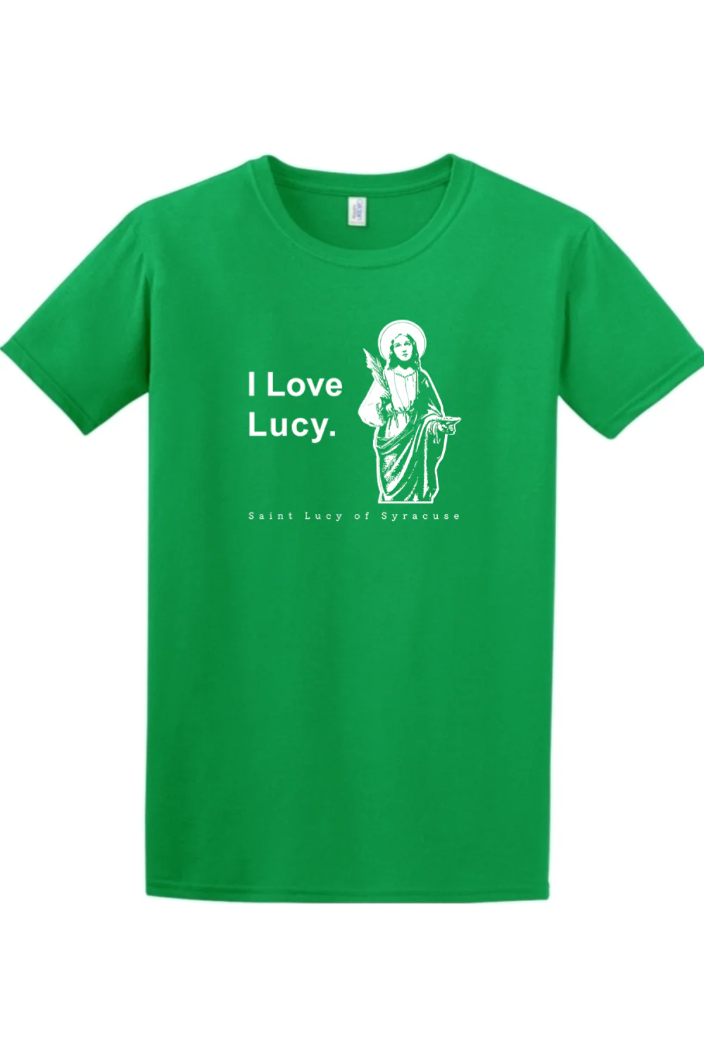 I Love Lucy - St Lucy of Syracuse Adult T-Shirt - Image 4
