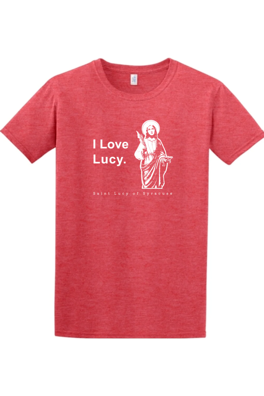 I Love Lucy - St Lucy of Syracuse Adult T-Shirt - Image 6