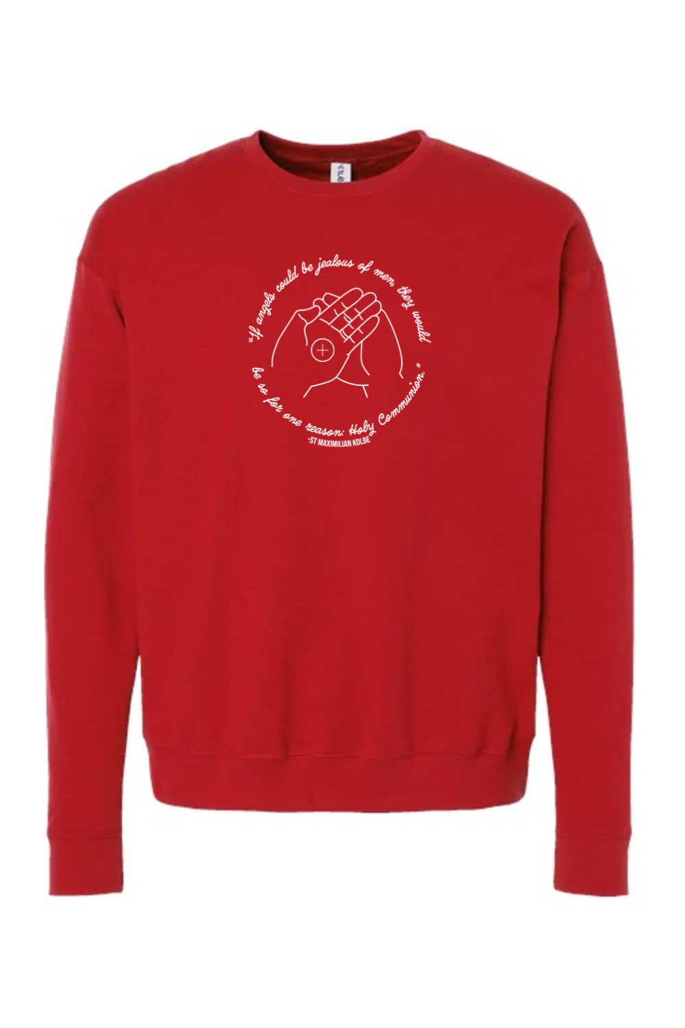 If Angels Could Be Jealous - St. Maximilian Kolbe Crewneck Sweatshirt - Image 11