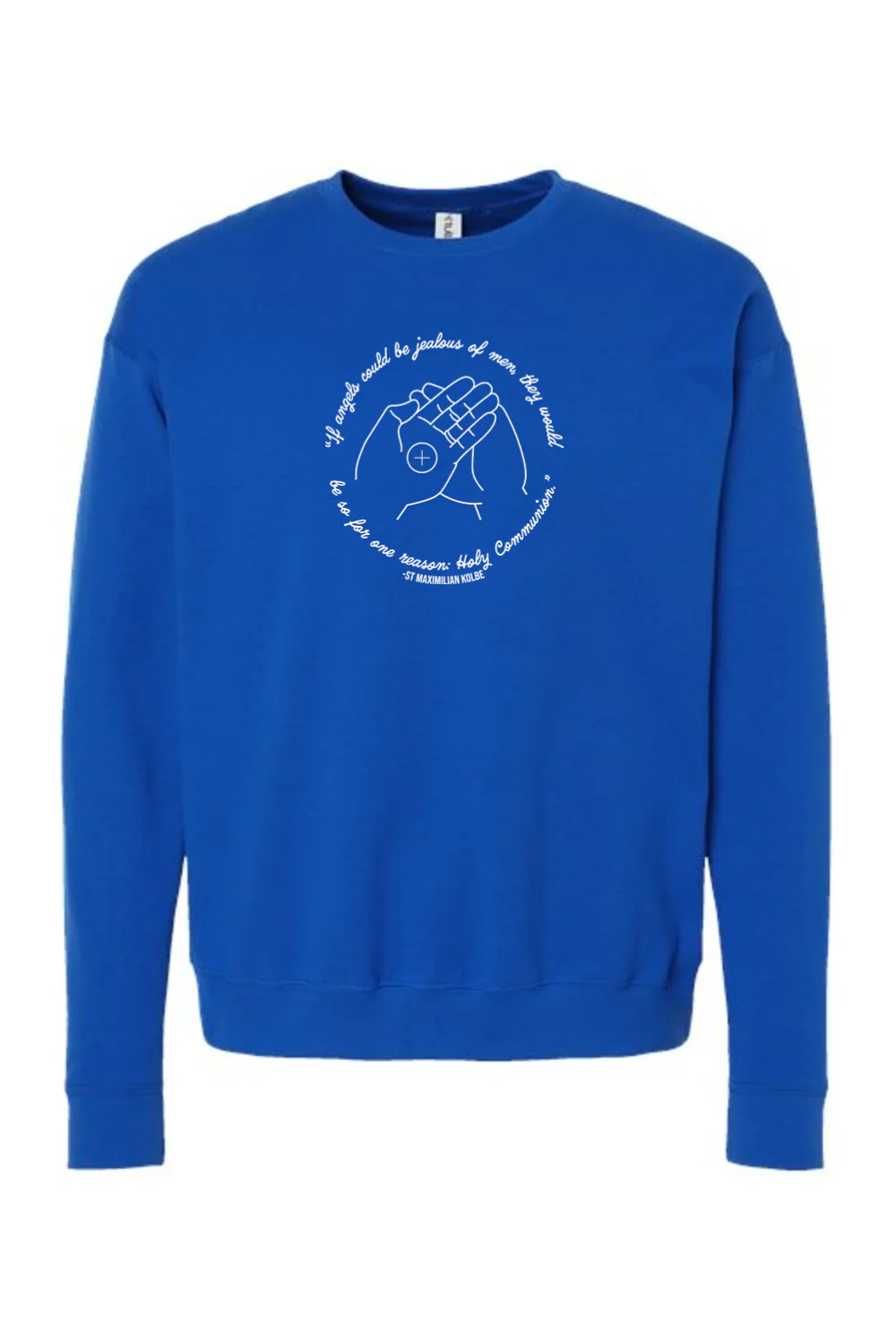 If Angels Could Be Jealous - St. Maximilian Kolbe Crewneck Sweatshirt - Image 12