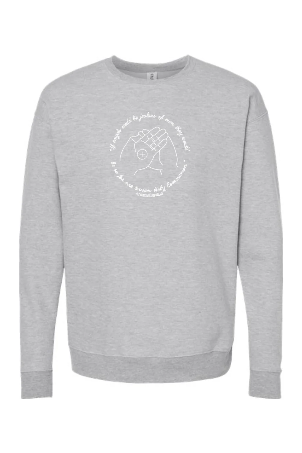 If Angels Could Be Jealous - St. Maximilian Kolbe Crewneck Sweatshirt - Image 6