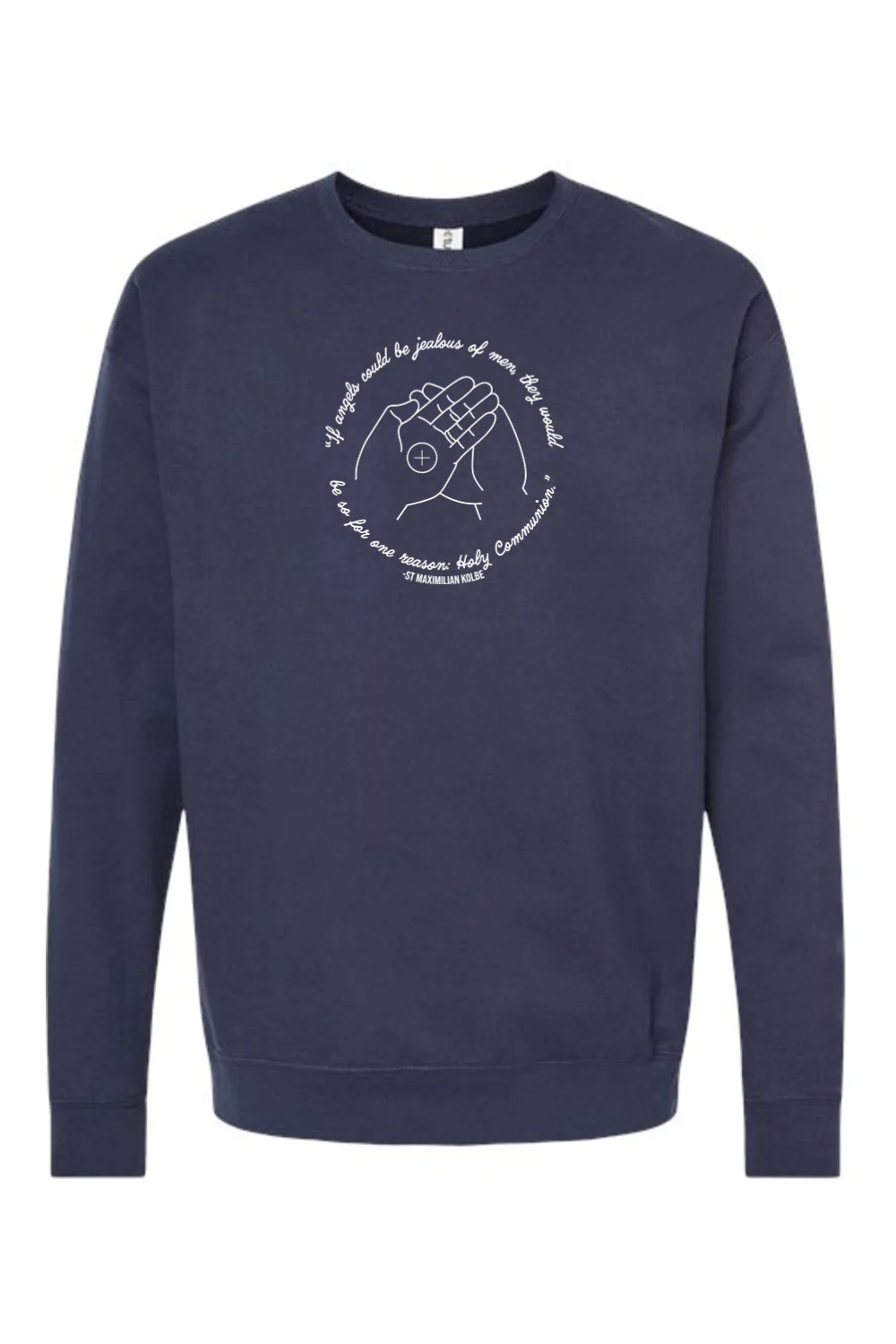 If Angels Could Be Jealous - St. Maximilian Kolbe Crewneck Sweatshirt - Image 8