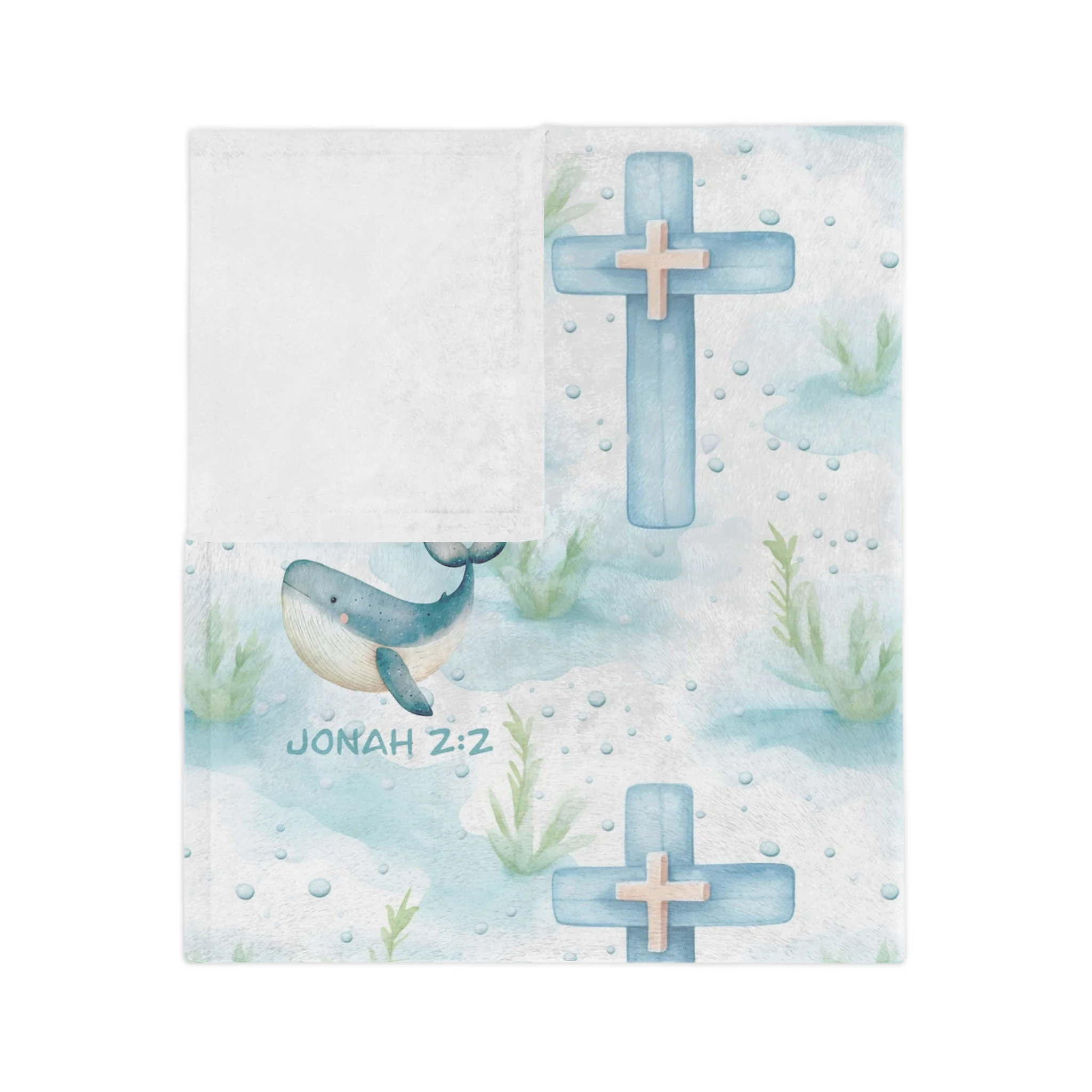 Inspired Jonah 2:2 Fleece Blanket - Image 3