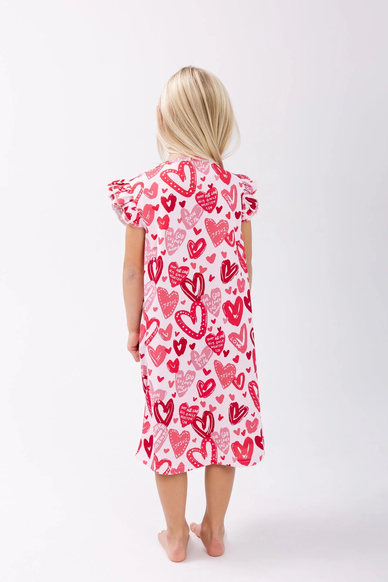 John 3:16 Pink PJ Girls Nightgown Polyester - Image 3