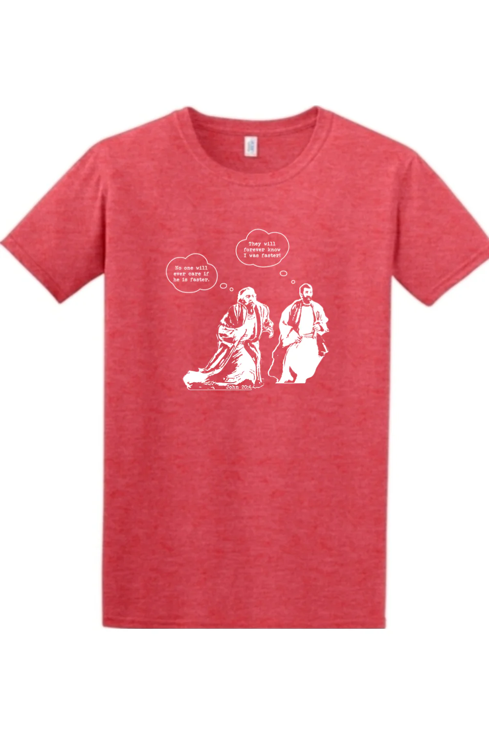 John Runs - John 20:4 Adult T-Shirt - Image 22