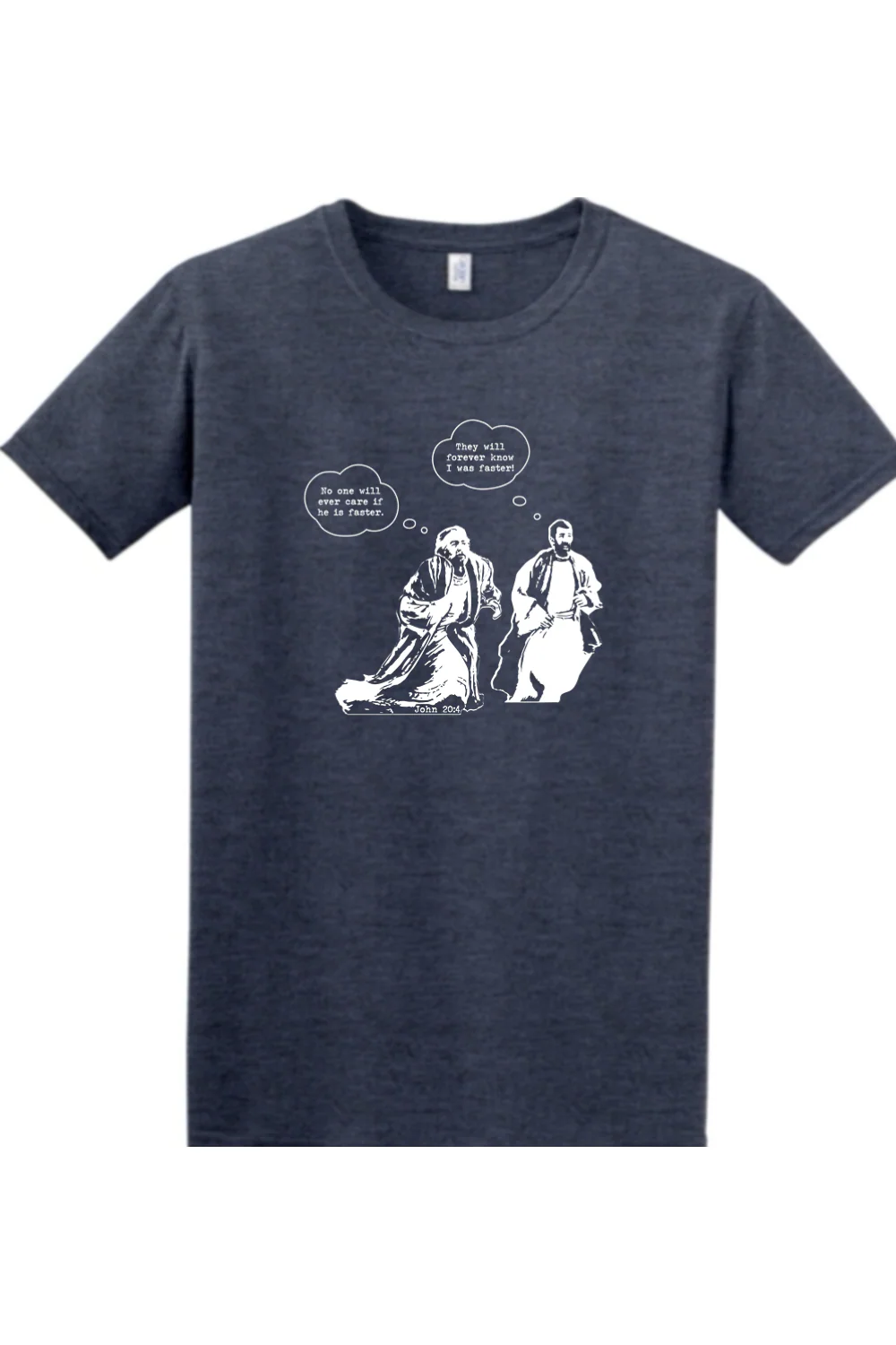 John Runs - John 20:4 Adult T-Shirt - Image 37