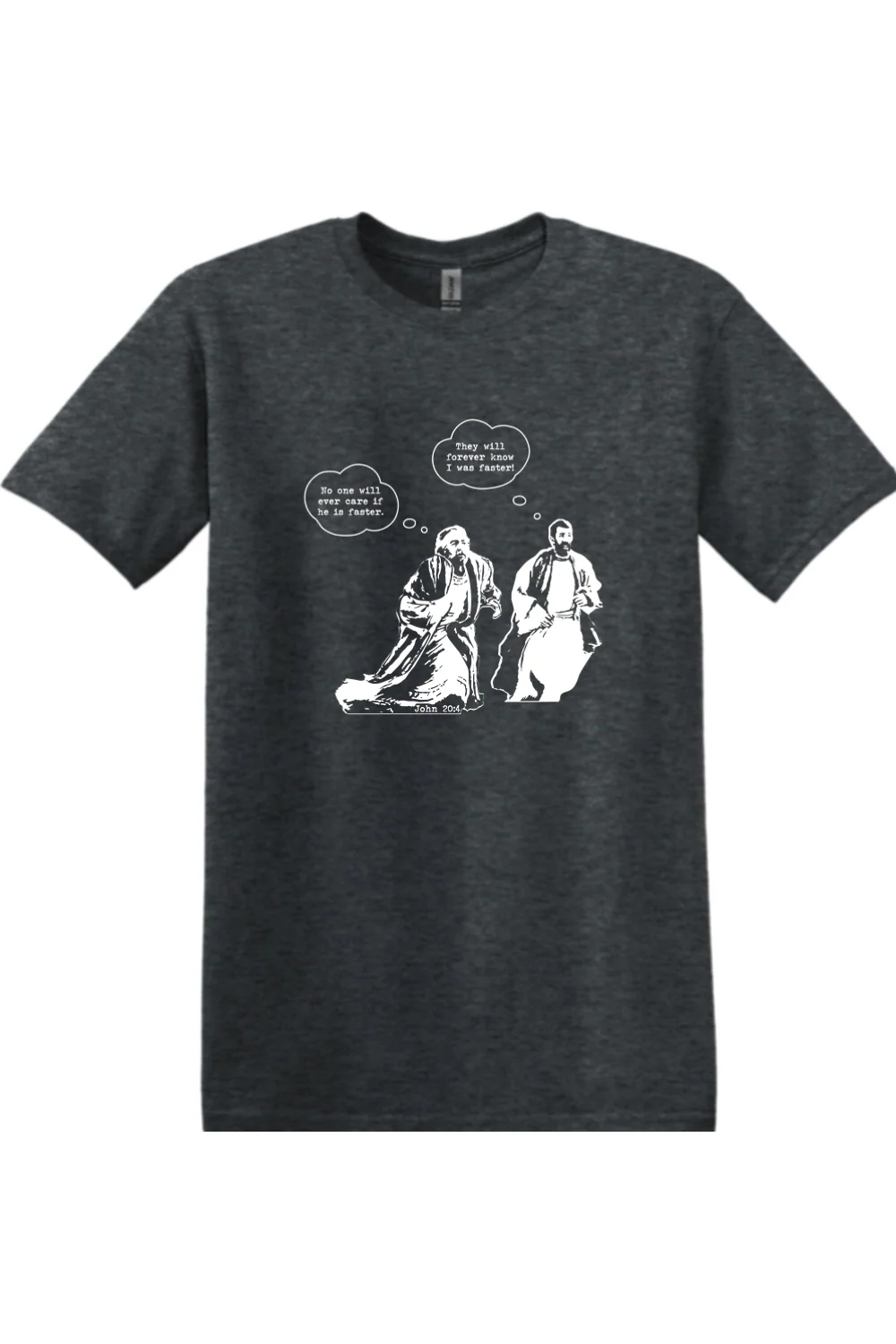John Runs - John 20:4 Adult T-Shirt - Image 49