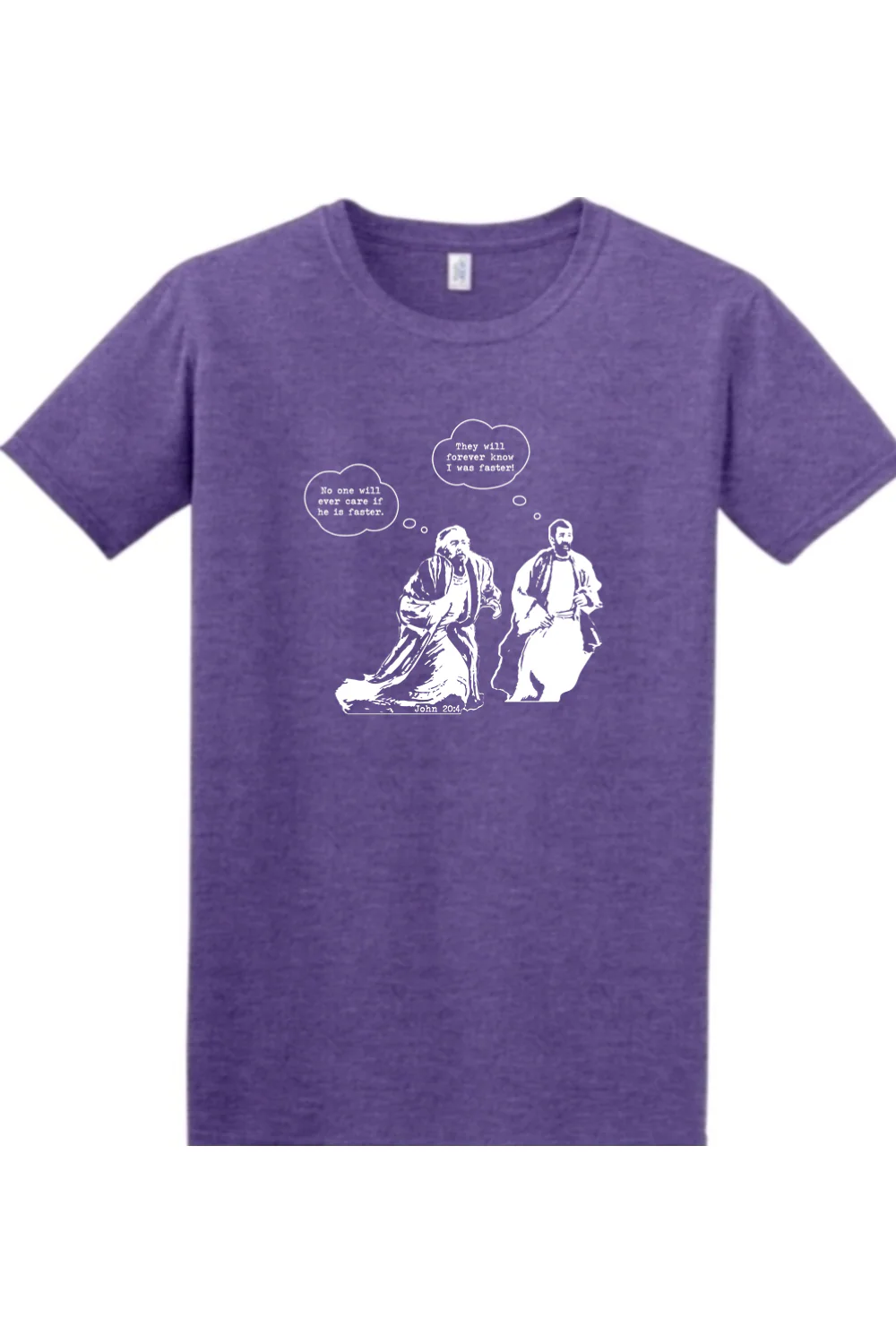 John Runs - John 20:4 Adult T-Shirt - Image 56