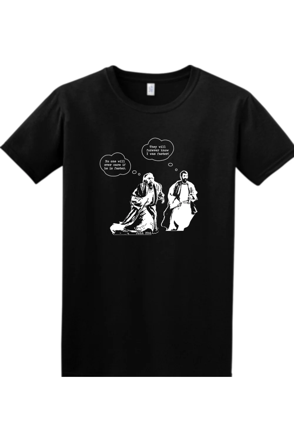 John Runs - John 20:4 Adult T-Shirt - Image 62
