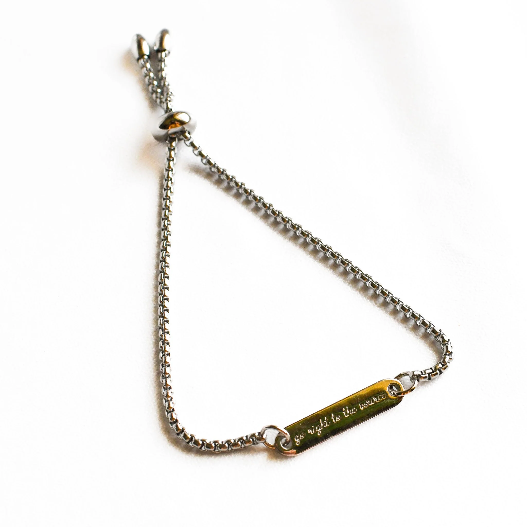 Just Ask Jesus Silver Bar Slider Bracelet - Image 2