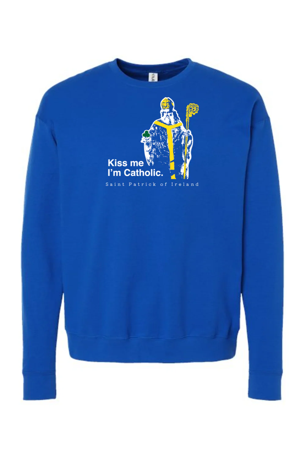Kiss Me, I'm Catholic - St. Patrick of Ireland Crewneck Sweatshirt - Image 9