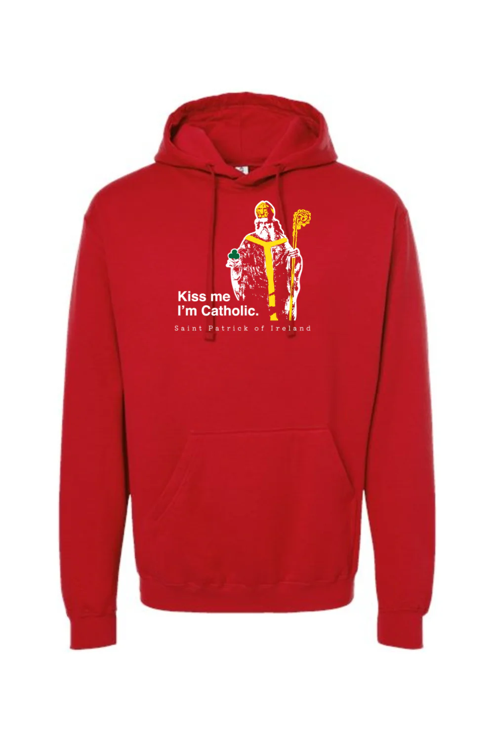 Kiss Me, I'm Catholic - St. Patrick of Ireland Hoodie Sweatshirt - Image 12