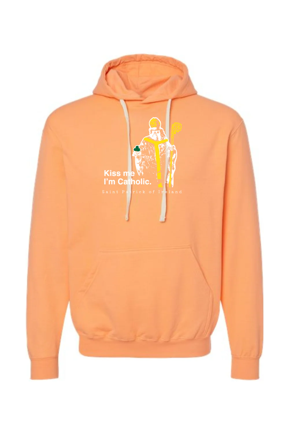 Kiss Me, I'm Catholic - St. Patrick of Ireland Hoodie Sweatshirt - Image 2