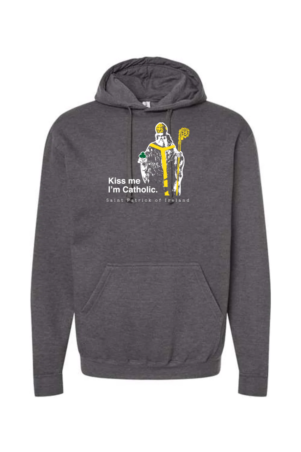Kiss Me, I'm Catholic - St. Patrick of Ireland Hoodie Sweatshirt - Image 4