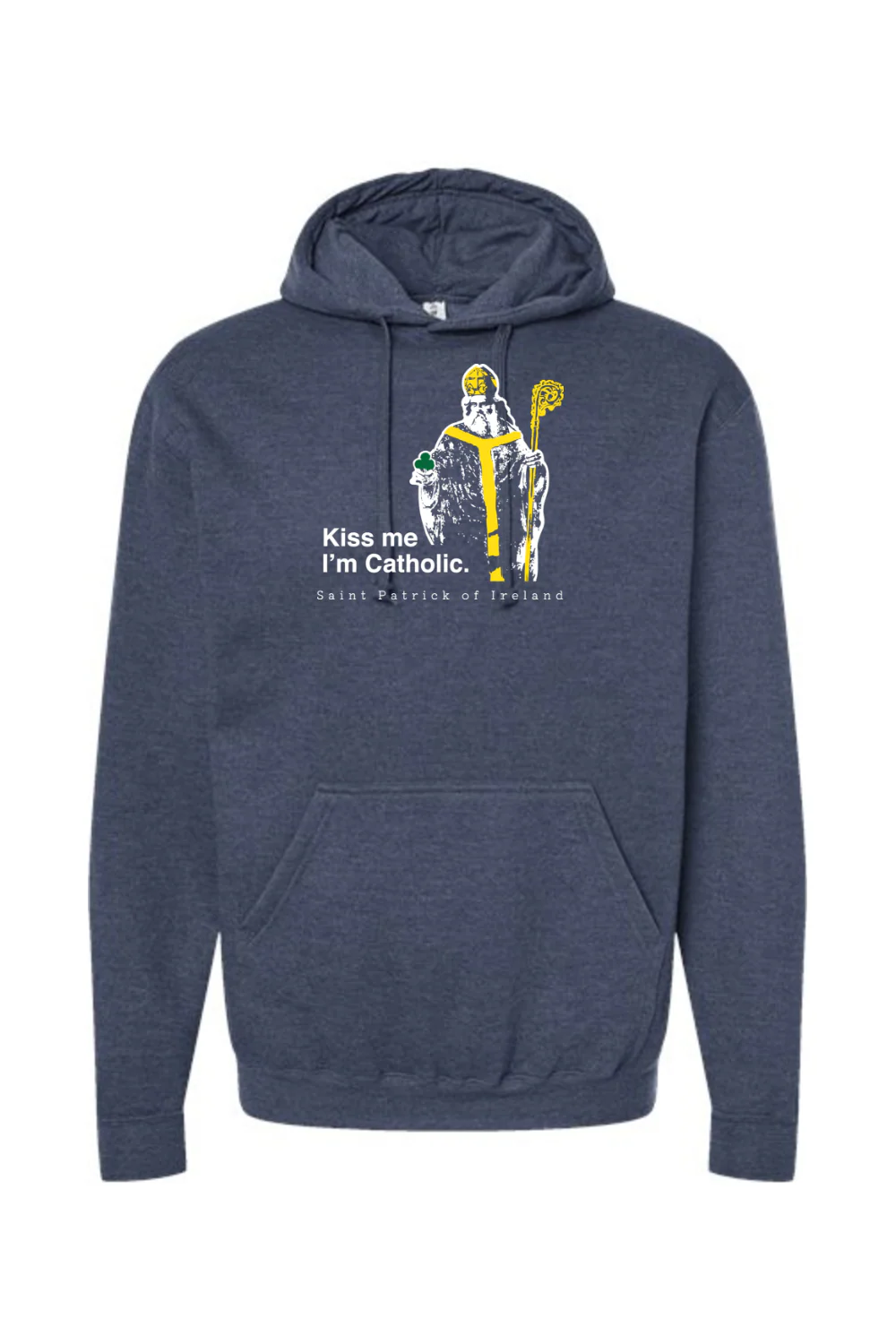 Kiss Me, I'm Catholic - St. Patrick of Ireland Hoodie Sweatshirt - Image 5