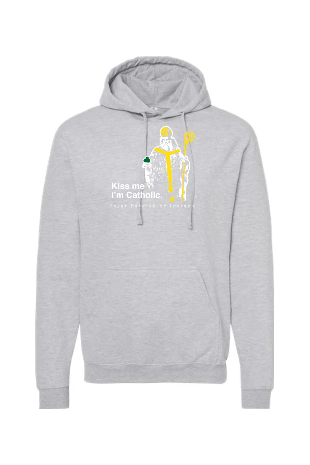 Kiss Me, I'm Catholic - St. Patrick of Ireland Hoodie Sweatshirt - Image 7