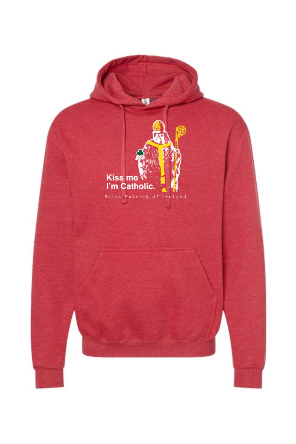 Kiss Me, I'm Catholic - St. Patrick of Ireland Hoodie Sweatshirt - Image 8