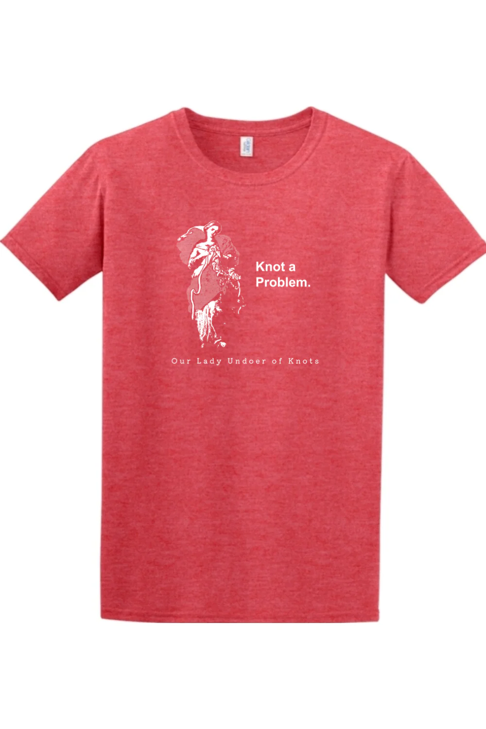 Knot a Problem - Our Lady Undoer of Knots Adult T-shirt - Image 5