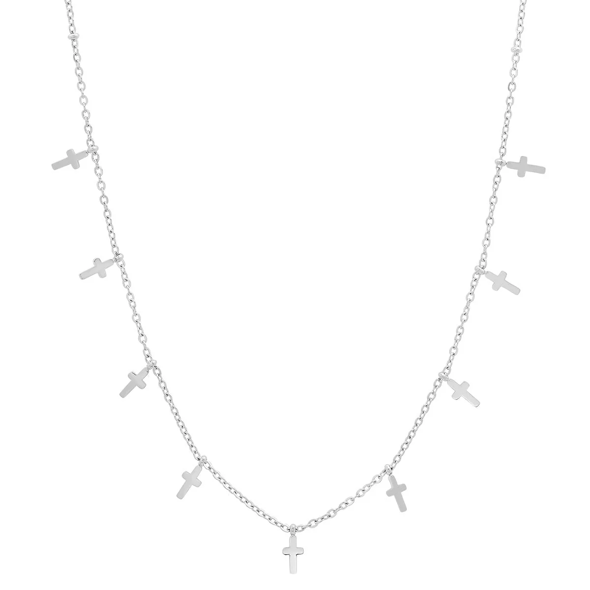 Ladies Stainless Steel Cross Charms Necklace - Image 2