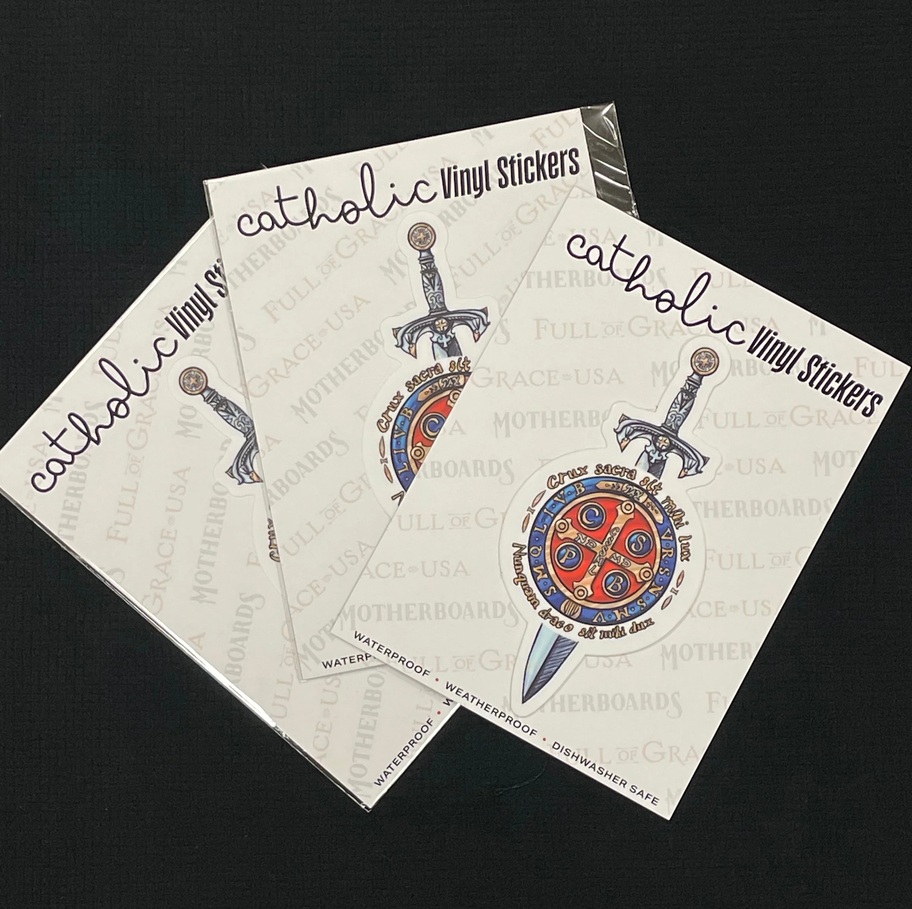 Large St. Benedict Sword Sticker Decal - Image 3
