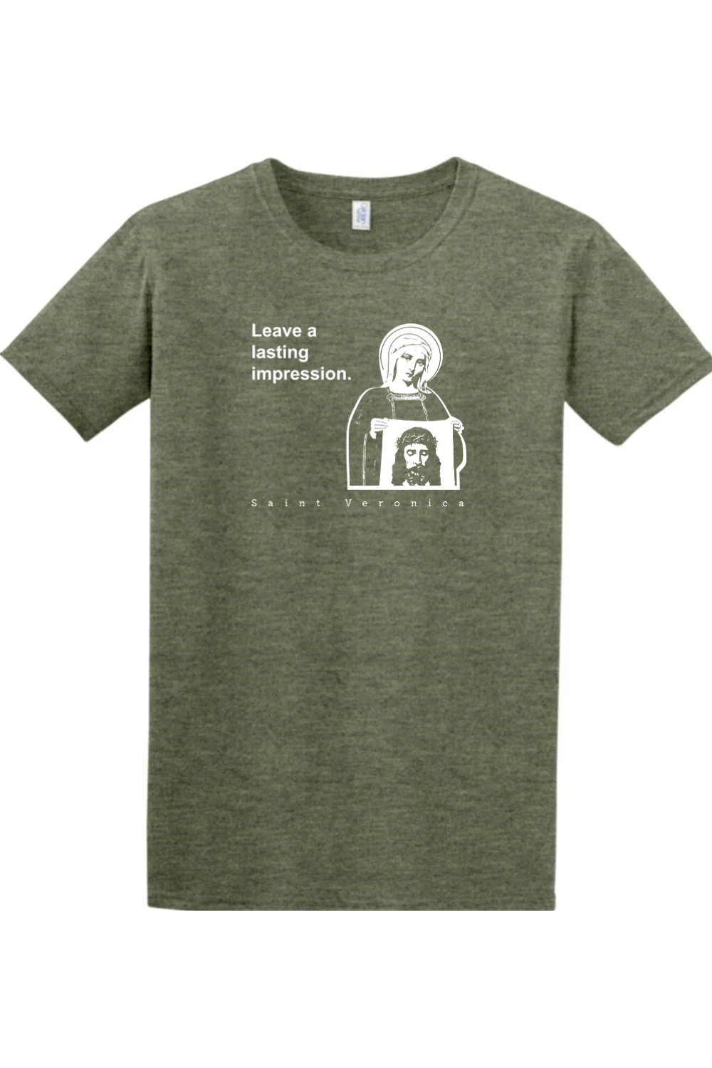 Leave a Lasting Impression - St Veronica Adult T-shirt - Image 3