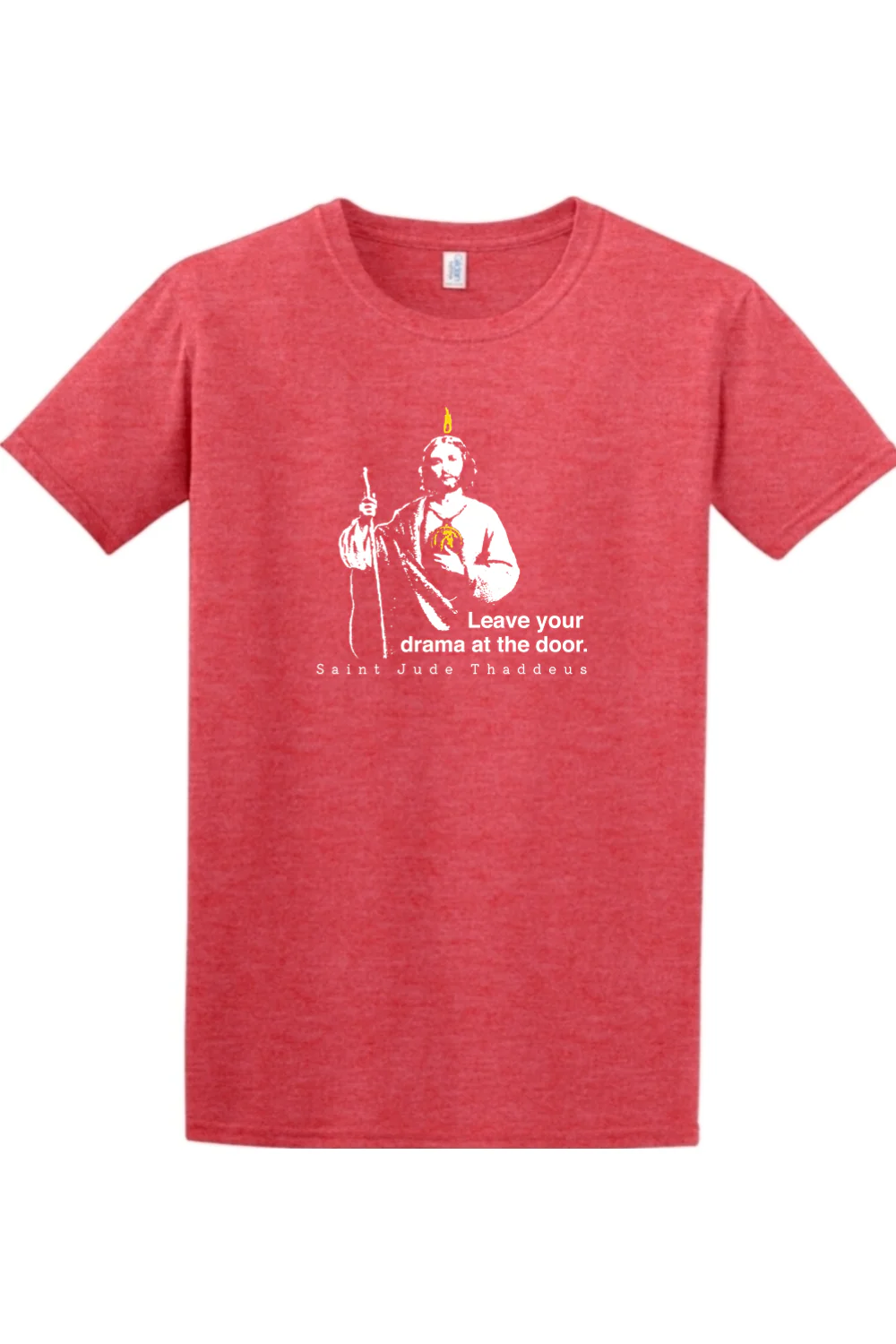 Leave Your Drama at the Door - St. Jude Thaddeus Adult T-shirt - Image 3