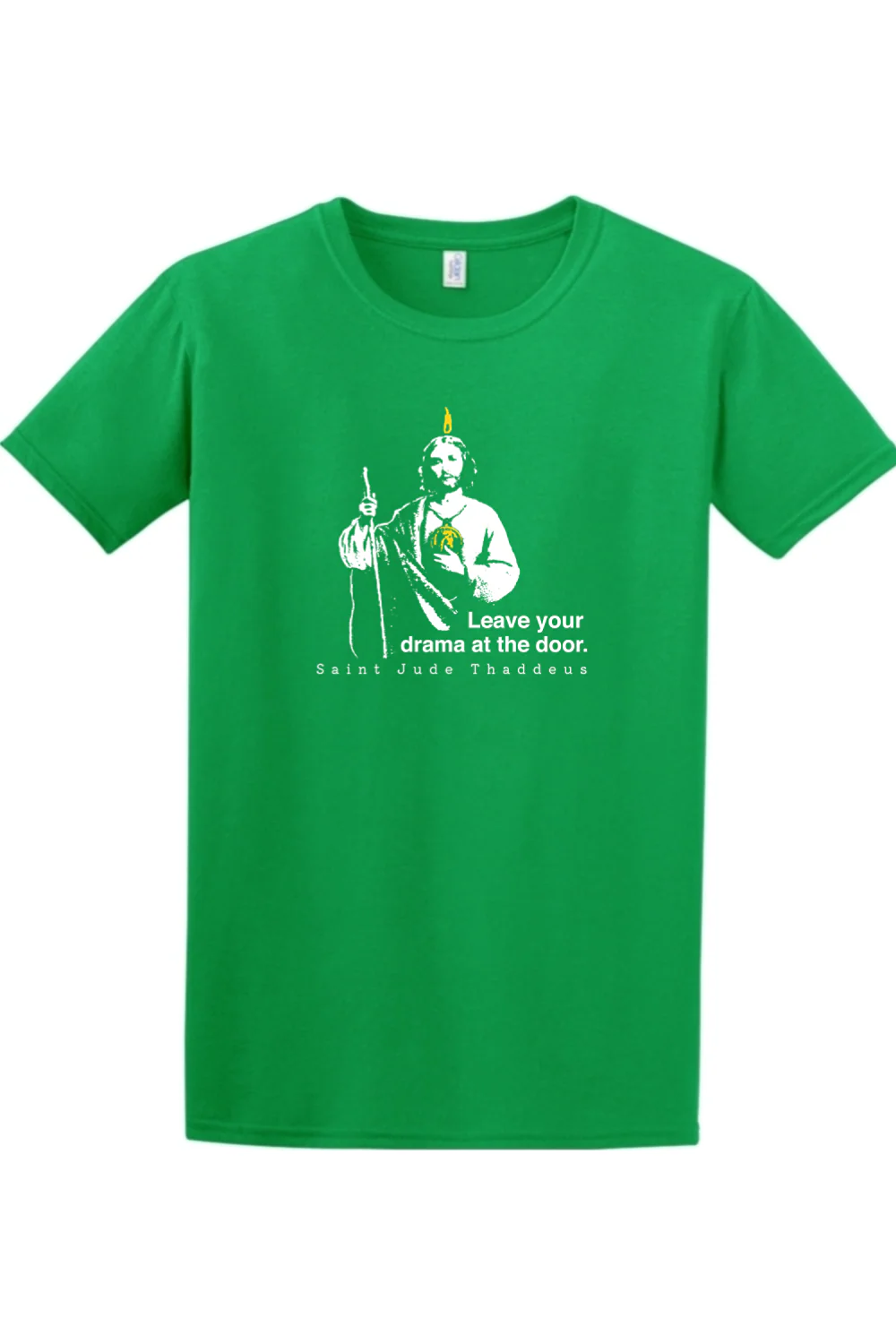 Leave Your Drama at the Door - St. Jude Thaddeus Adult T-shirt - Image 4