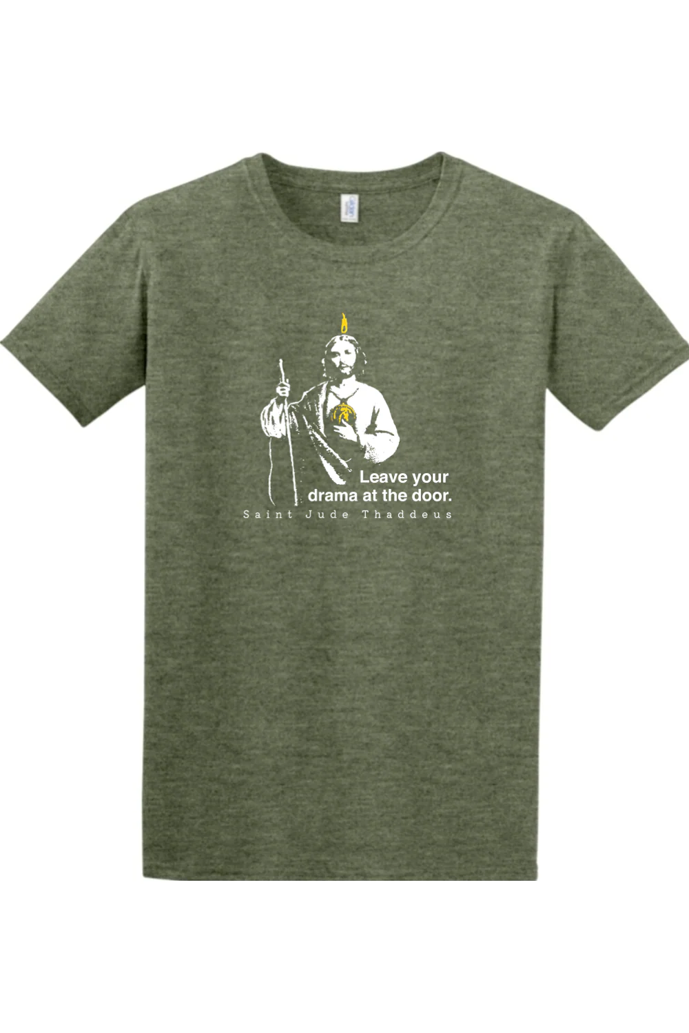 Leave Your Drama at the Door - St. Jude Thaddeus Adult T-shirt - Image 5