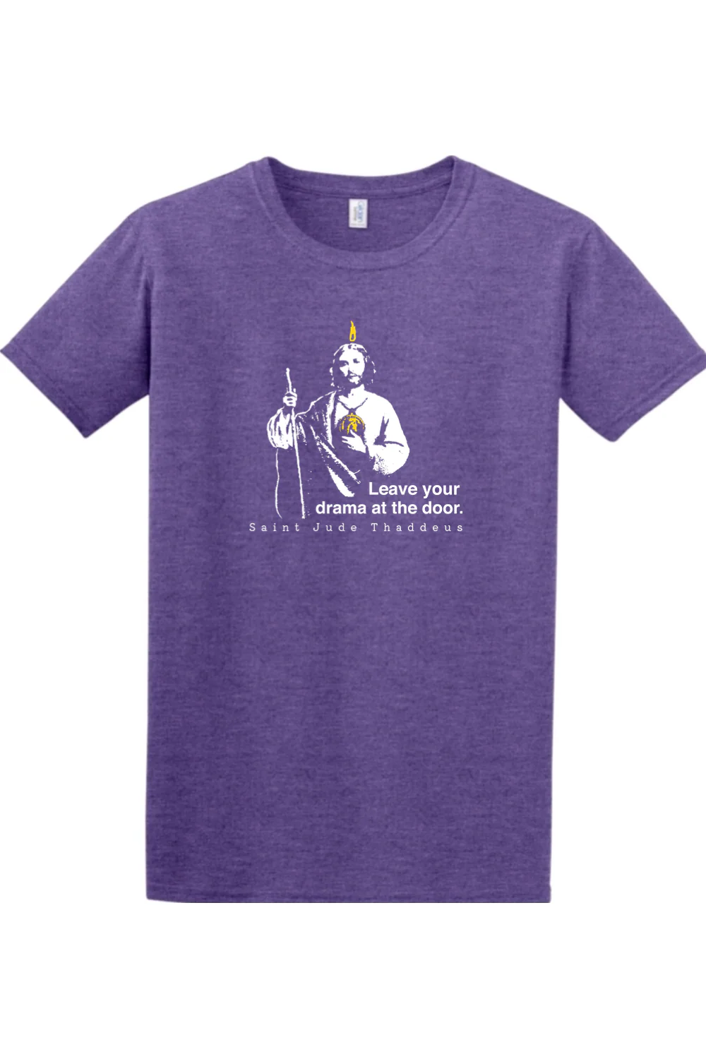 Leave Your Drama at the Door - St. Jude Thaddeus Adult T-shirt - Image 7