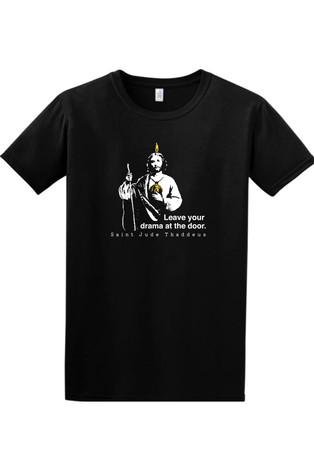 Leave Your Drama at the Door - St. Jude Thaddeus Adult T-shirt - Image 9