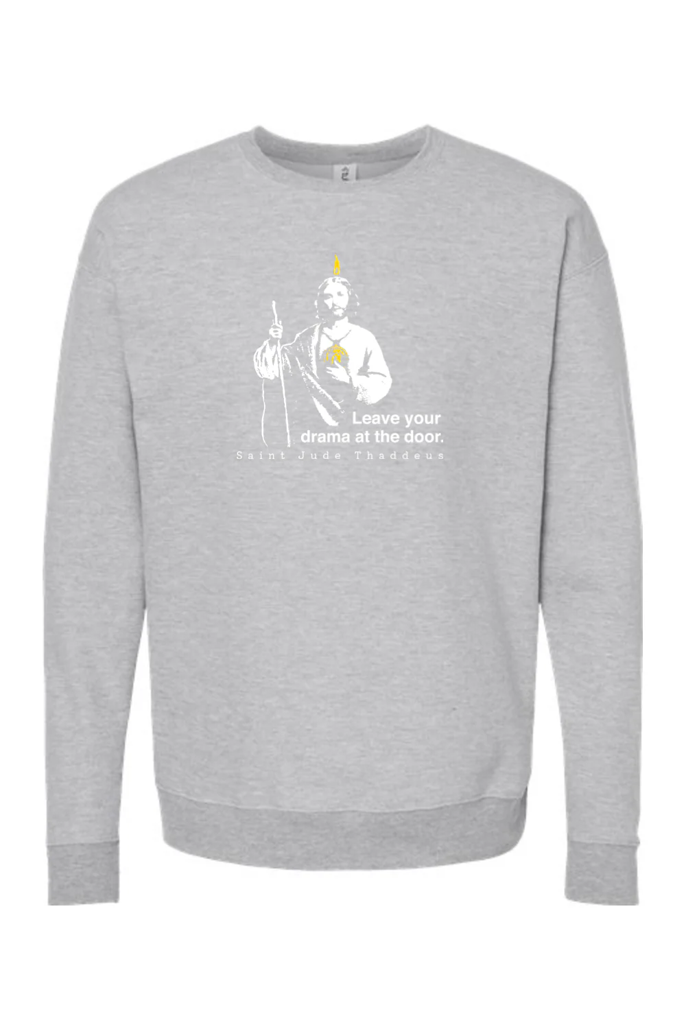 Leave Your Drama at the Door - St. Jude Thaddeus Crewneck Sweatshirt - Image 5