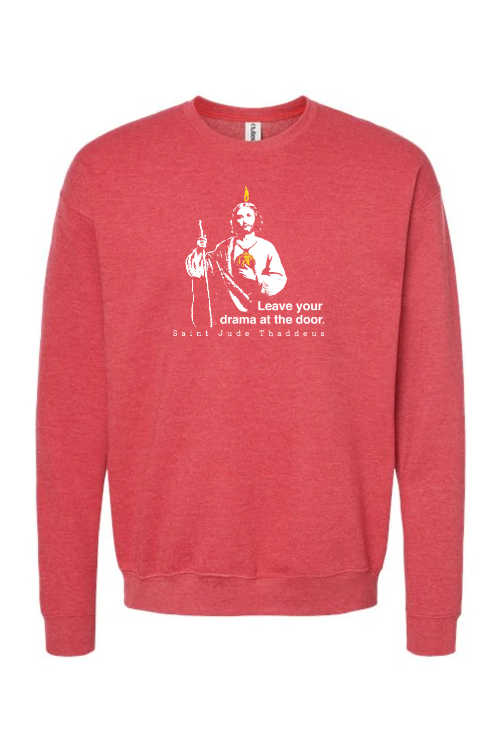 Leave Your Drama at the Door - St. Jude Thaddeus Crewneck Sweatshirt - Image 6
