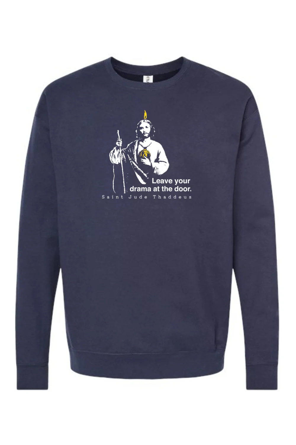 Leave Your Drama at the Door - St. Jude Thaddeus Crewneck Sweatshirt - Image 7