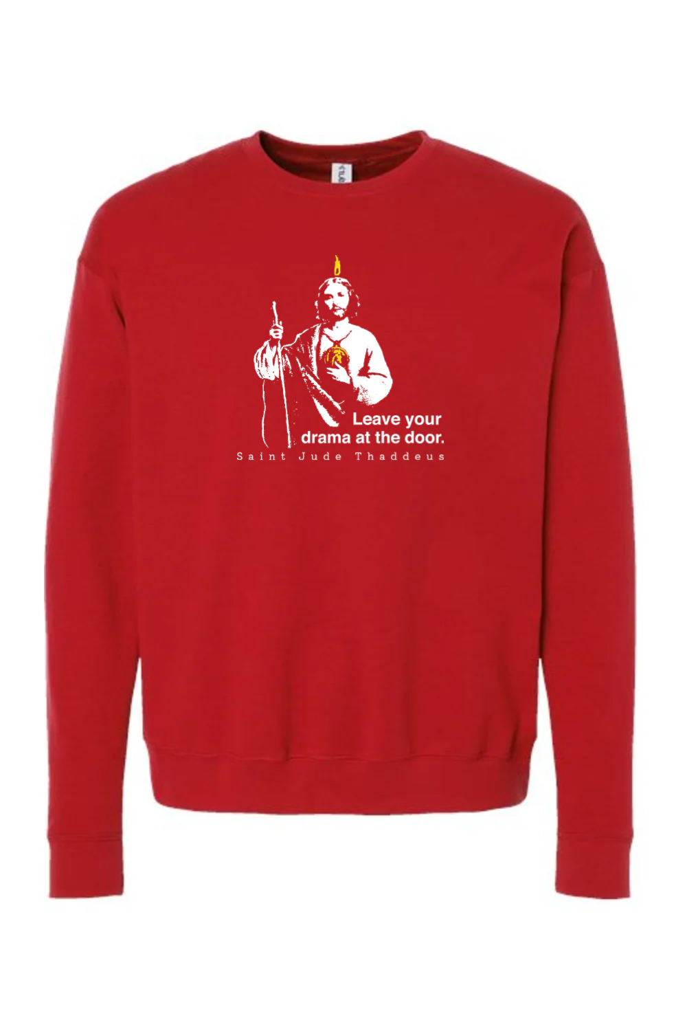 Leave Your Drama at the Door - St. Jude Thaddeus Crewneck Sweatshirt - Image 8