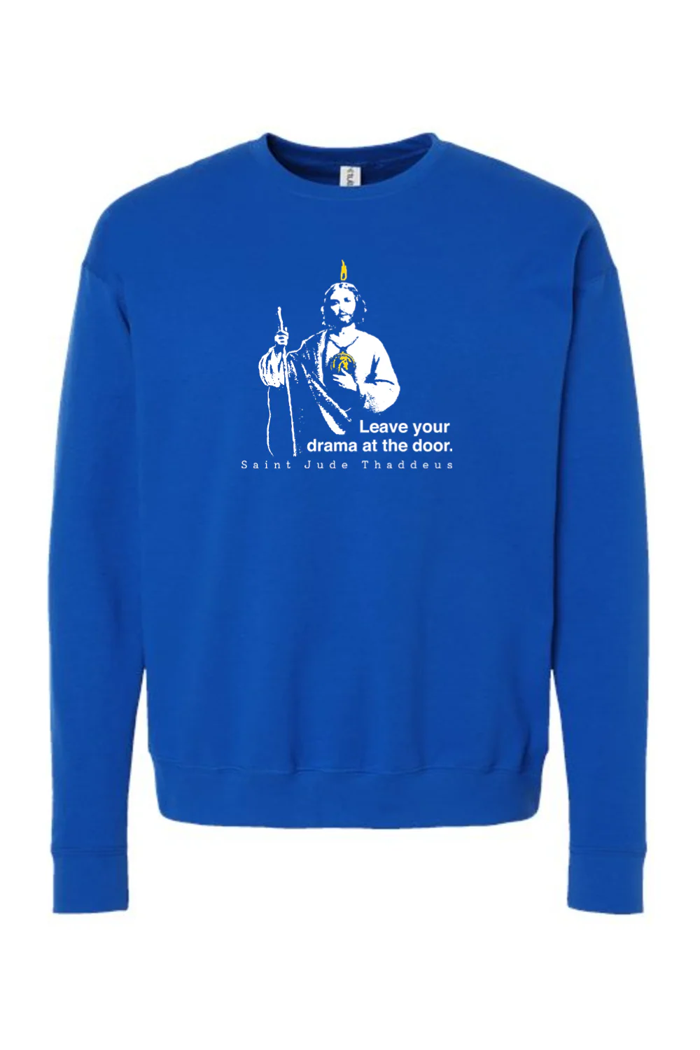 Leave Your Drama at the Door - St. Jude Thaddeus Crewneck Sweatshirt - Image 9