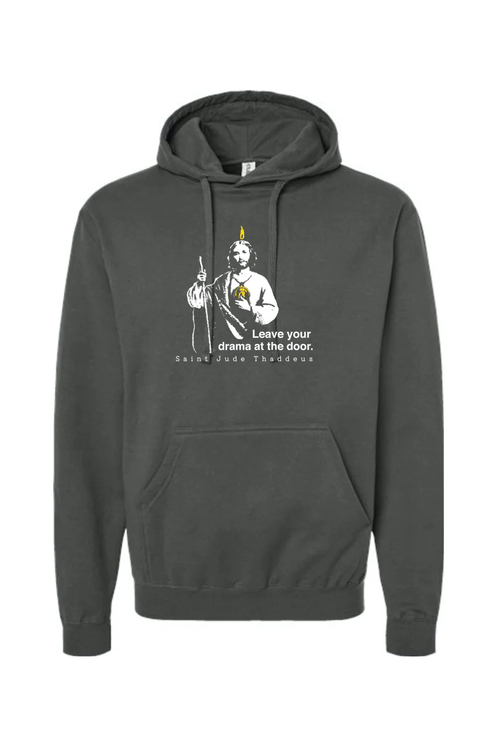 Leave Your Drama at the Door - St. Jude Thaddeus Hoodie Sweatshirt - Image 3